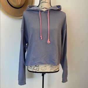 Wild Fable Purple Lavender Long Sleeve Crop Hoodie Size Medium